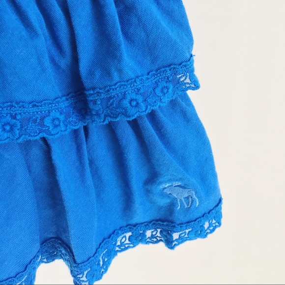 Abercrombie and Fitch Ruffle Tube Top - Blue - Picture 4 of 5